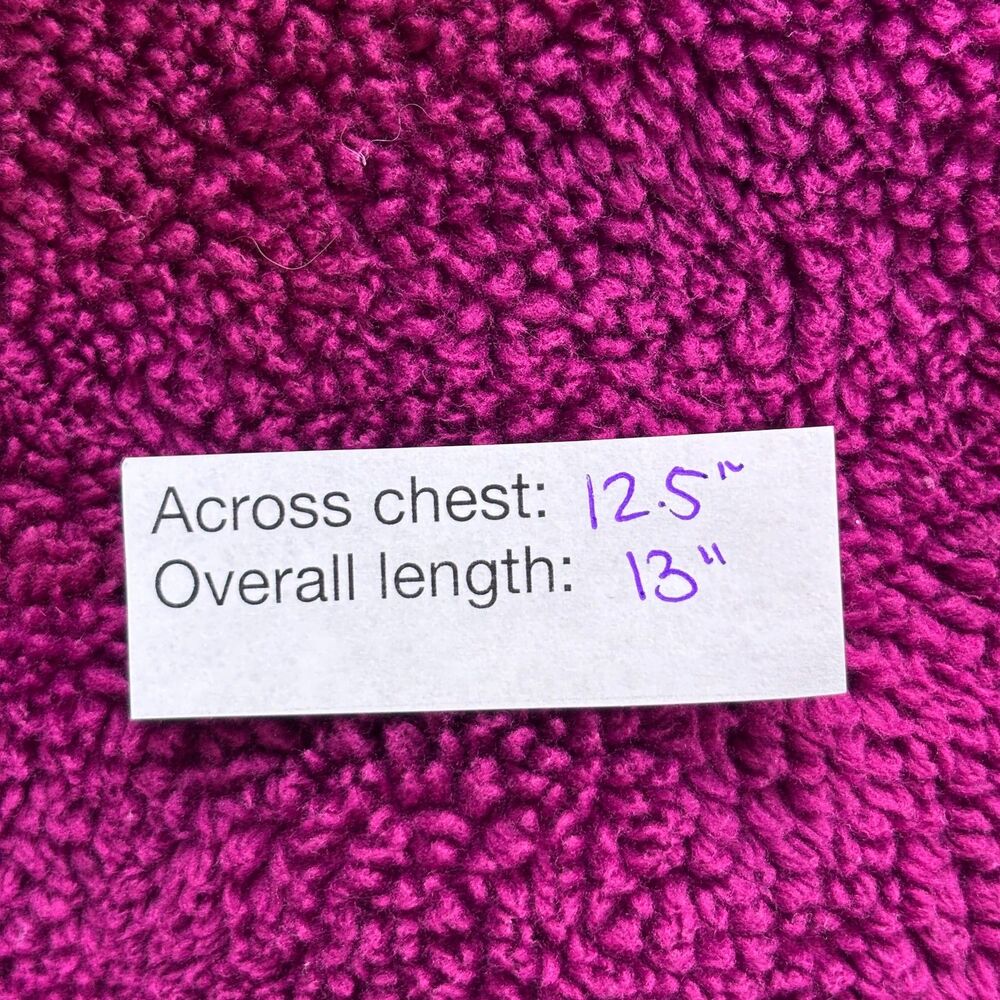 L.L. Bean Baby 6-12M Hi-Pile Fleece Bear Ear Hooded Jacket Cozy Magenta Purple - Picture 9 of 9